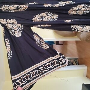 Black and Cream Patterned Dress